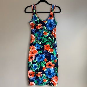 Derek Heart Tropical Bodycon Dress | Size Small
